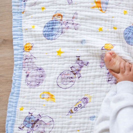 Astronaut Adventures Muslin Baby Blanket 🚀✨