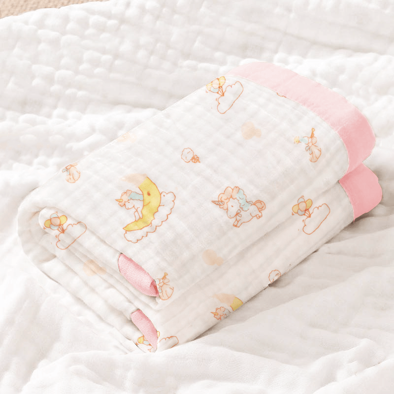 muslin baby blanket pink